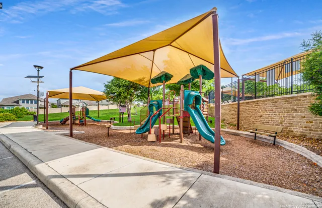 a view of outdoor space with trampoline