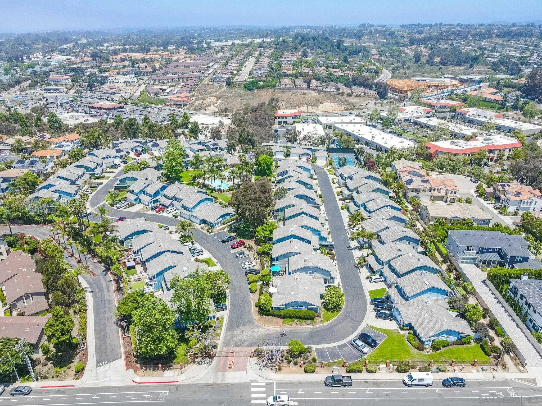 677 Summer View Circle Encinitas, CA 92024 - Photo 55 of 58 an aerial view of residential building and street