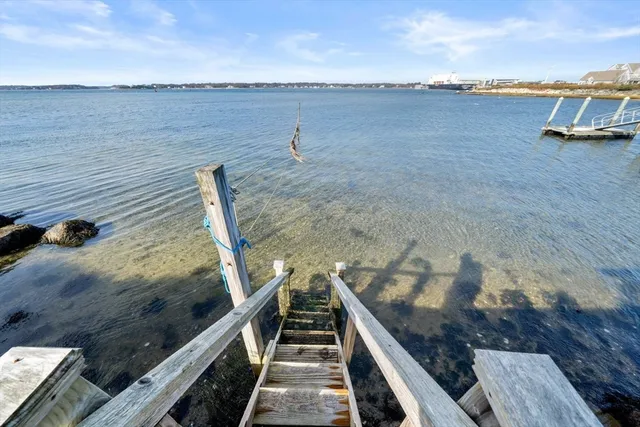 a view of an ocean and beach