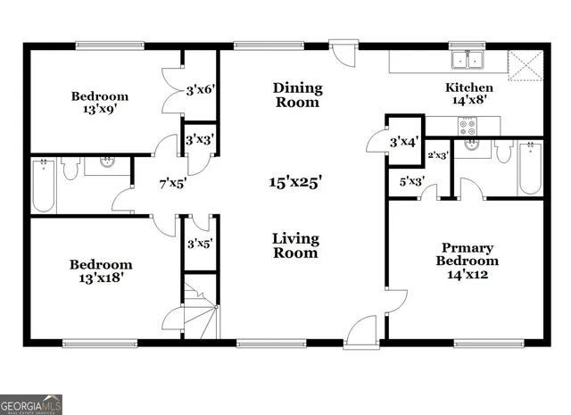 a picture of a bench in a white house