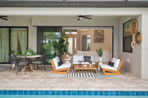 a view of a lake with a houses