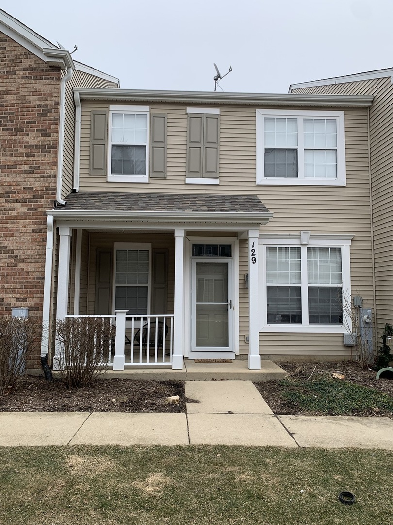 front view of a brick house