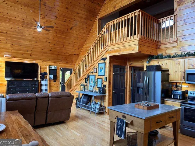 a view of a chairs and tables in the patio