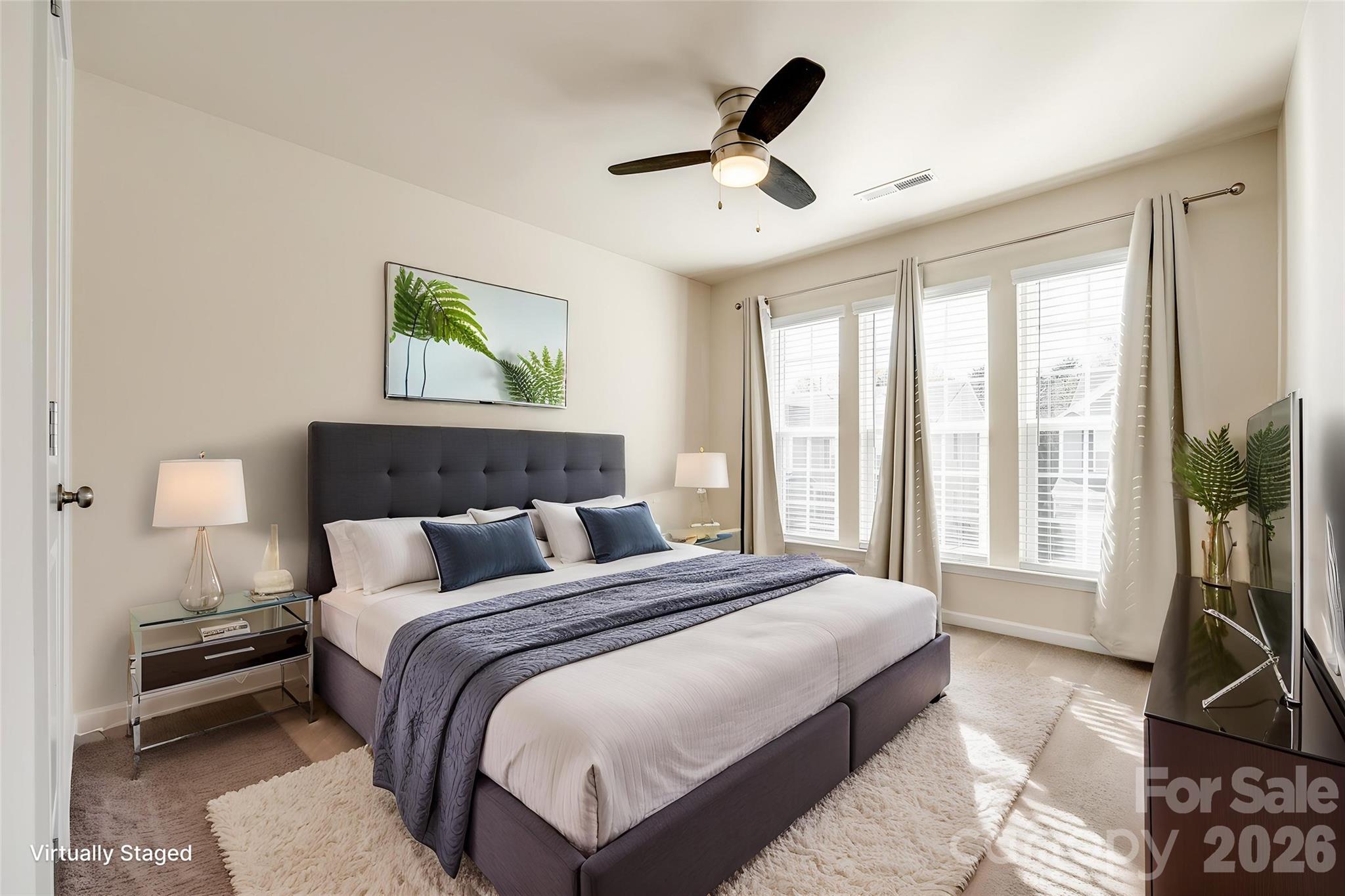 524 Hunters Dance Road Fort Mill, SC 29708 - Photo 13 of 34 a bedroom with bed tv and window