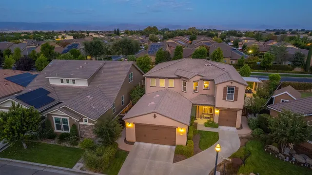 an aerial view of multiple houses