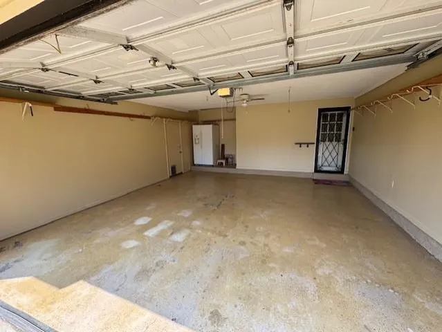 a view of a indoor garage