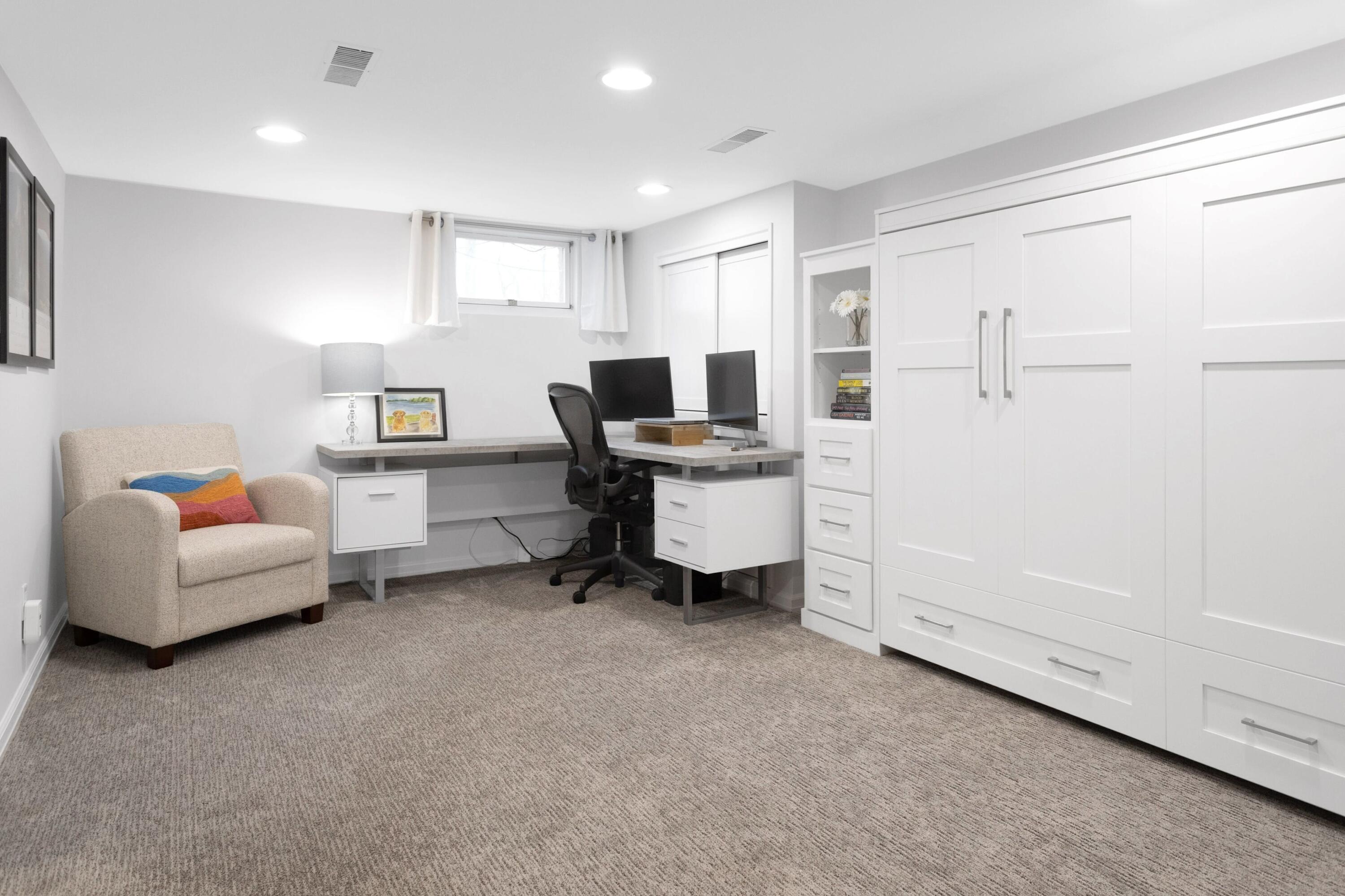 103 Hollow Tree Ridge Road Darien, CT 06820 - Photo 28 of 35 a workspace with furniture and white walls