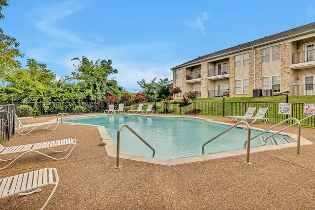 a view of swimming pool with a lounge chairs