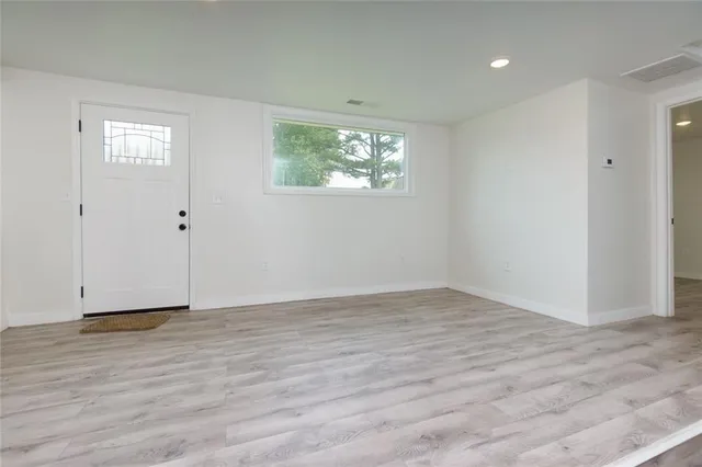 an empty room with a window