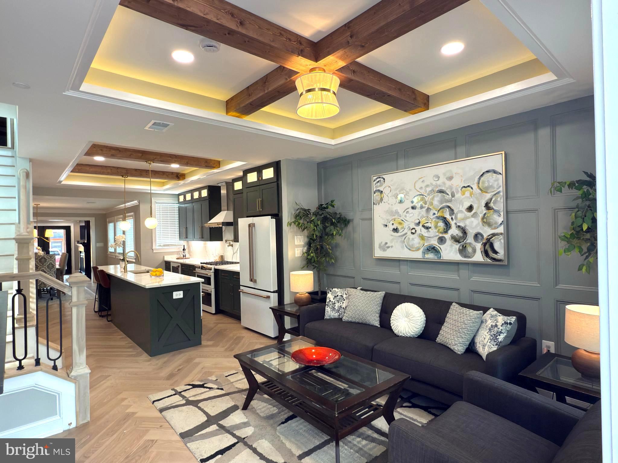 422 11th Street Southeast Washington, DC 20003 - Photo 7 of 51 a living room with furniture and view of kitchen