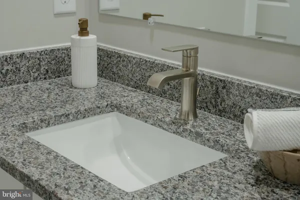 a close view of a faucet sink