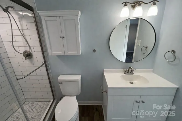 a view of wooden floor in an empty room