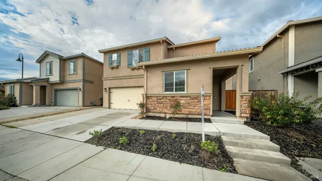 a building outdoor space with seating space