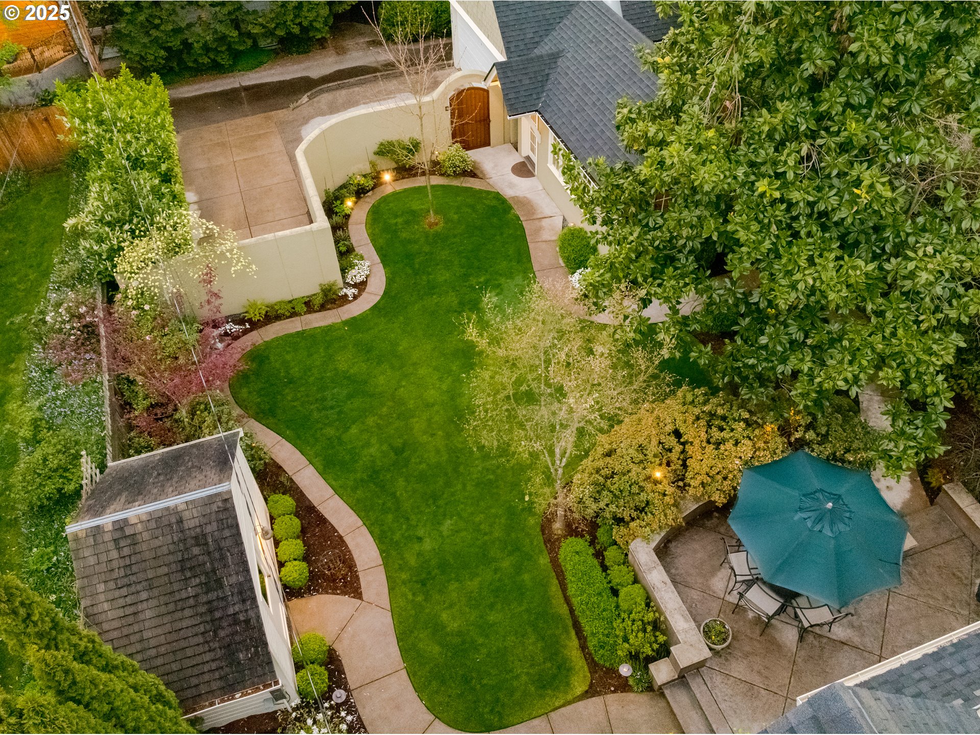 1976 University Street Eugene, OR 97403 - Photo 30 of 36 an aerial view of a house having swimming pool