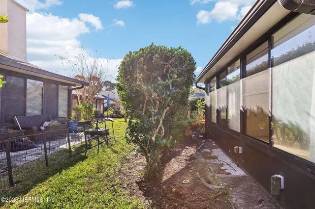 a view of balcony with chairs