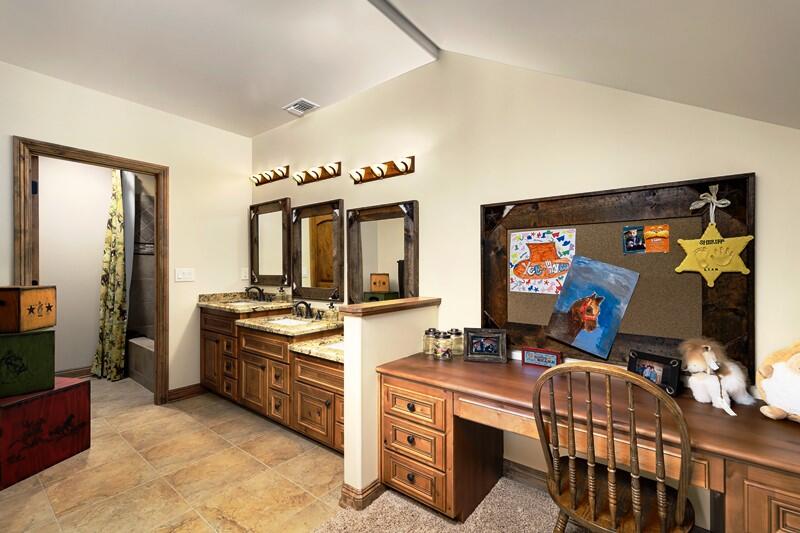 35650 Pyramid Peak Road Mountain Center, CA 92561 - Photo 36 of 58 a view of kitchen with stainless steel appliances granite countertop a stove and a refrigerator