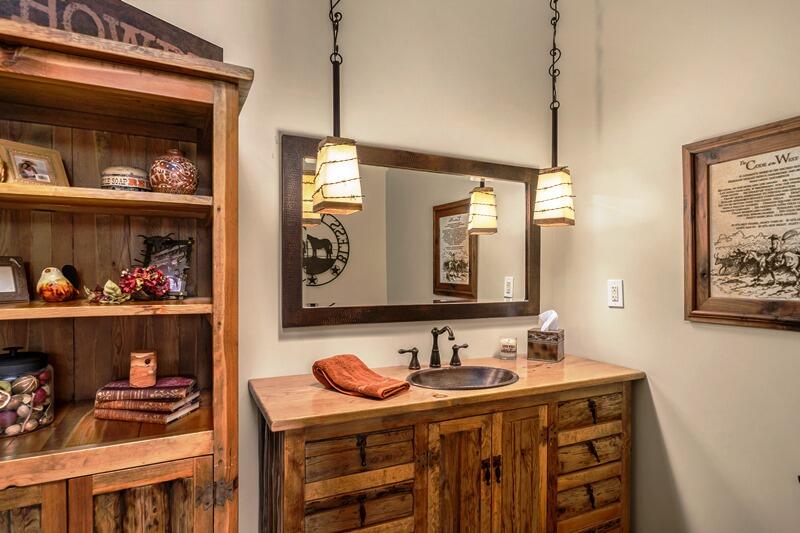 35650 Pyramid Peak Road Mountain Center, CA 92561 - Photo 45 of 58 a bathroom with a sink mirror and vanity