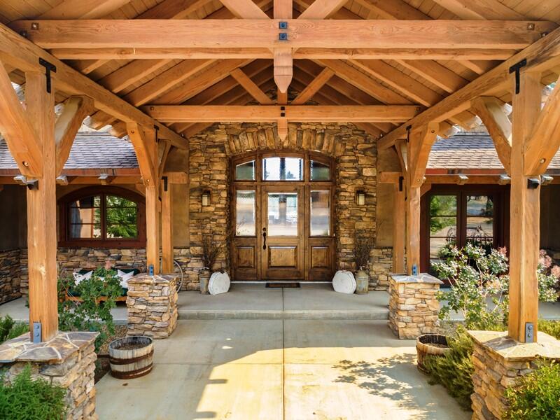 35650 Pyramid Peak Road Mountain Center, CA 92561 - Photo 9 of 58 a view of a patio with table and chairs potted plants