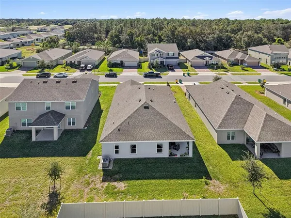 an aerial view of multiple house