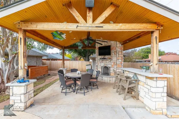 a outdoor space with furniture