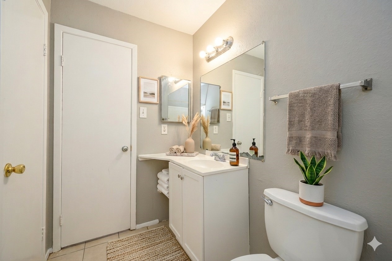 16303 Lyons School Road, Unit 703 Spring, TX 77379 - Photo 17 of 25 Virtually staged primary bathroom