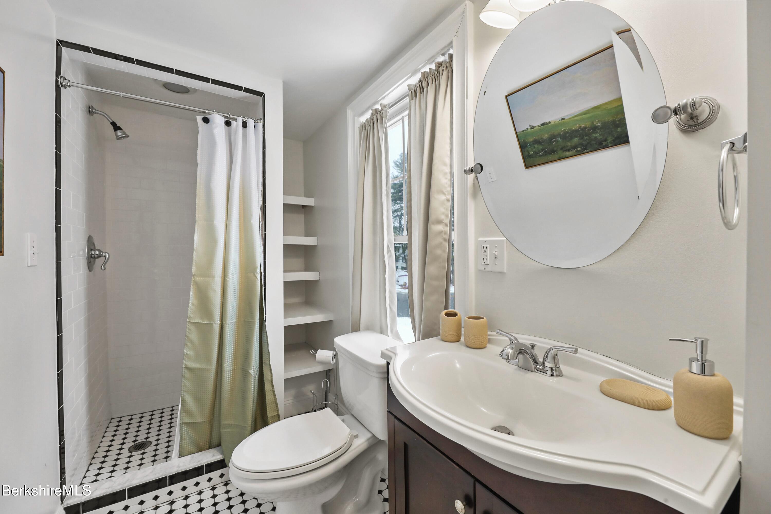 1 Devon Road Stockbridge, MA 01262 - Photo 28 of 58 a bathroom with a sink toilet and shower