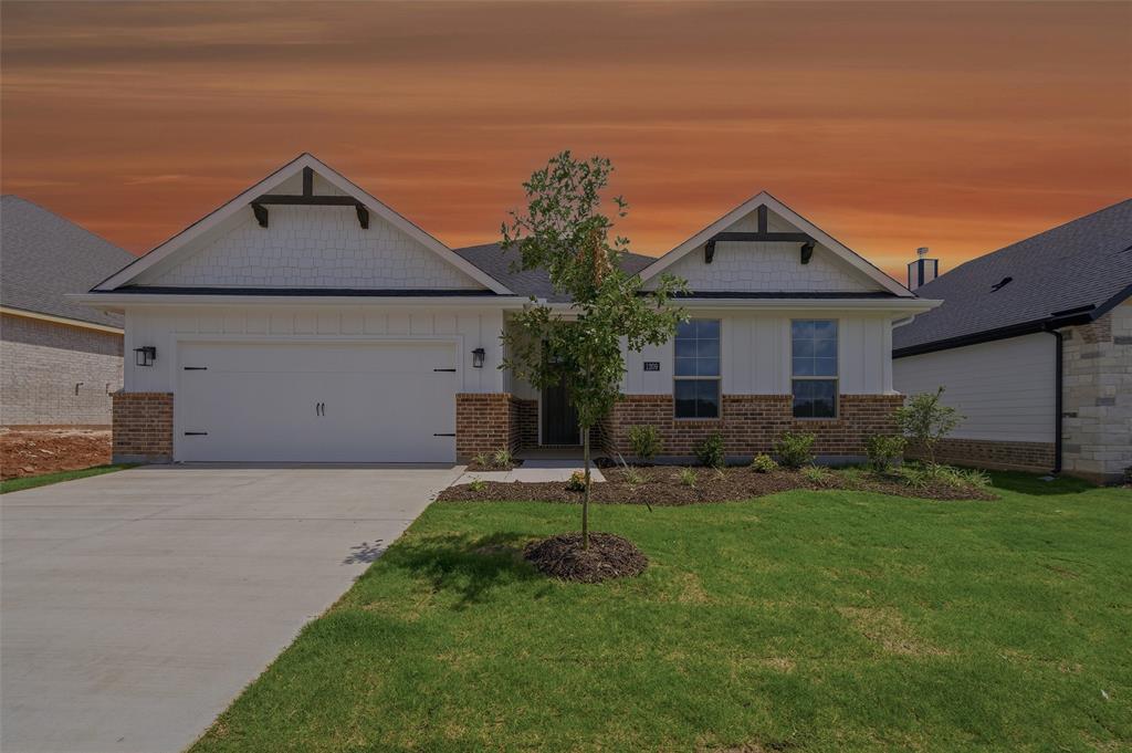 Contemporary single-story residence with a two-car garage