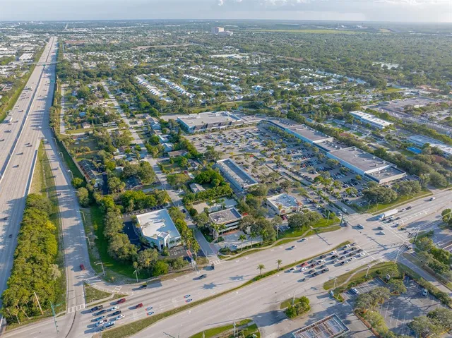 an aerial view of a city