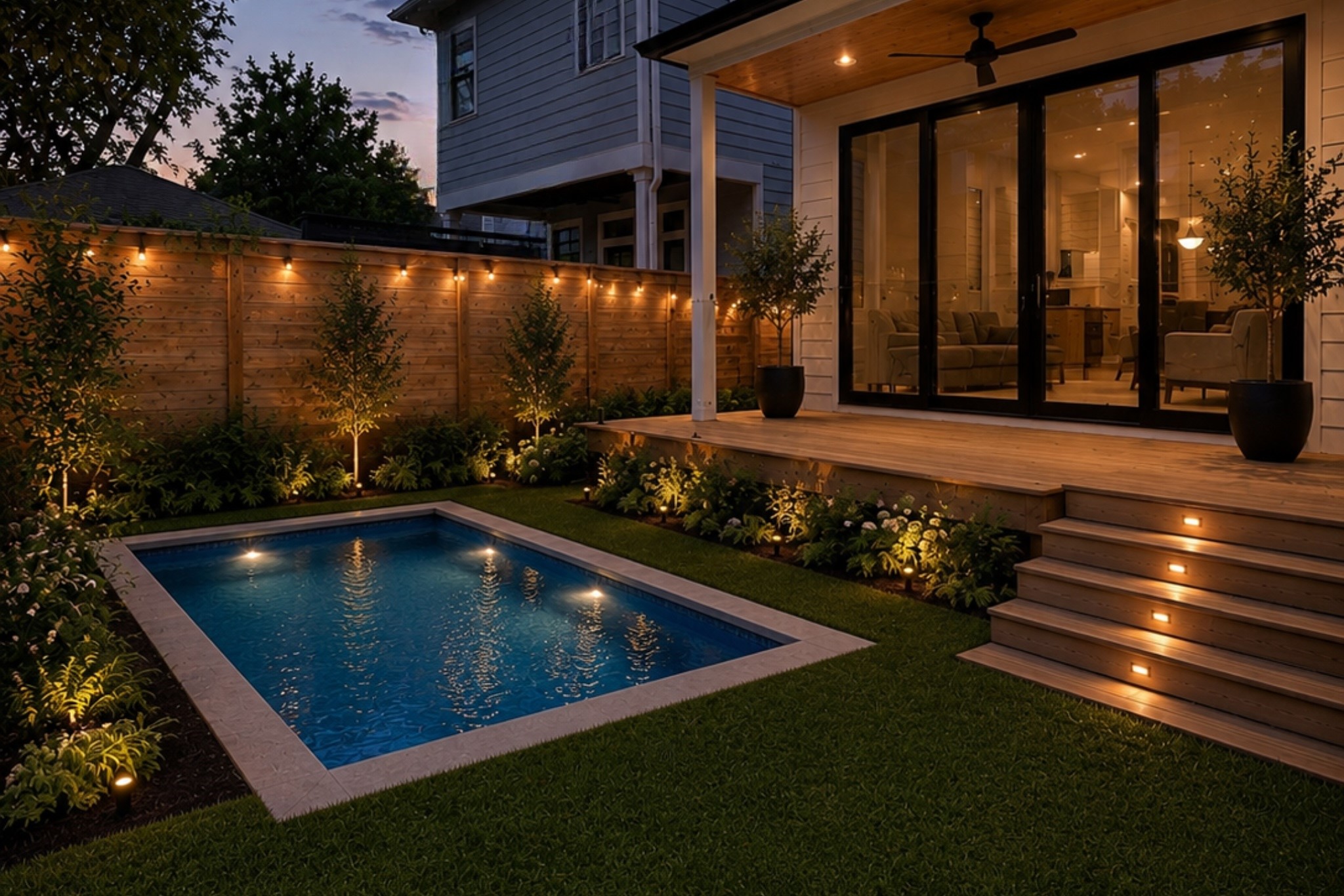 1023 Euclid Street Houston, TX 77009 - Photo 38 of 50 Rendering for backyard pool option if desired.