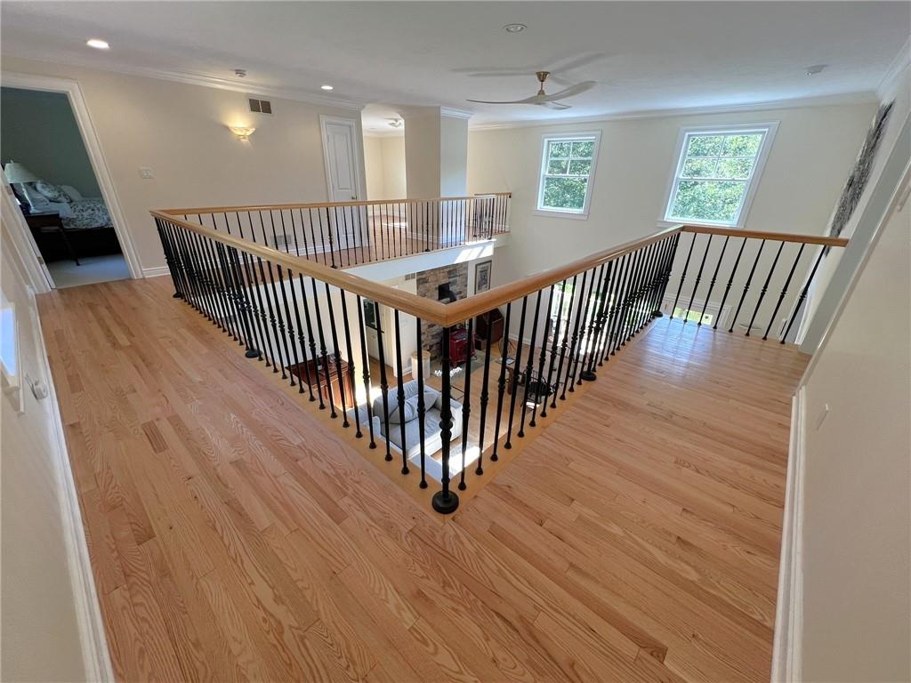 16 McDowell Road Ligonier Township, PA 15658 - Photo 21 of 50 Open to below walkway with Brand New Hard Wood Flooring