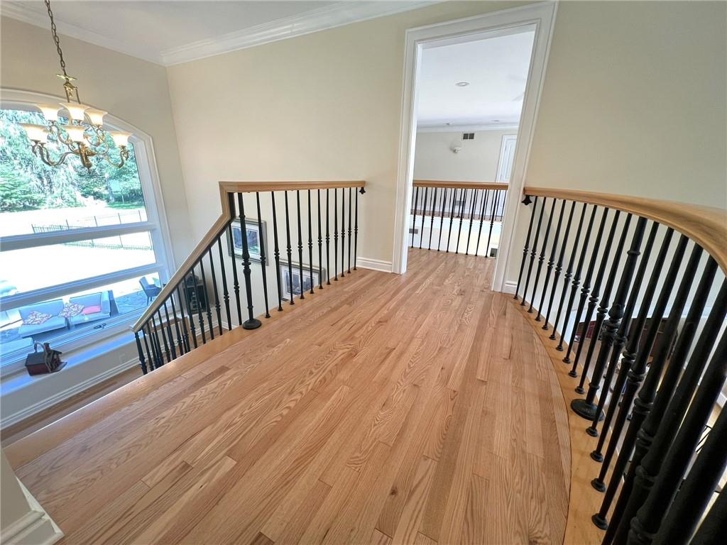 16 McDowell Road Ligonier Township, PA 15658 - Photo 22 of 50 Open to below walkway with Brand New Hard Wood Flooring