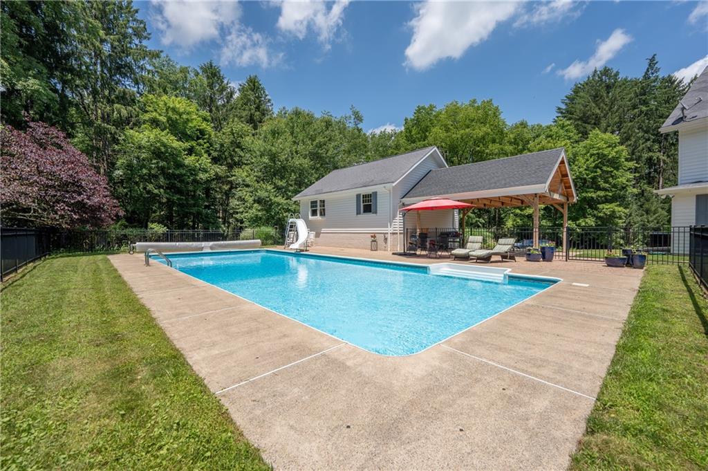 16 McDowell Road Ligonier Township, PA 15658 - Photo 46 of 50 20x50 Heated Pool, complete with a slide!