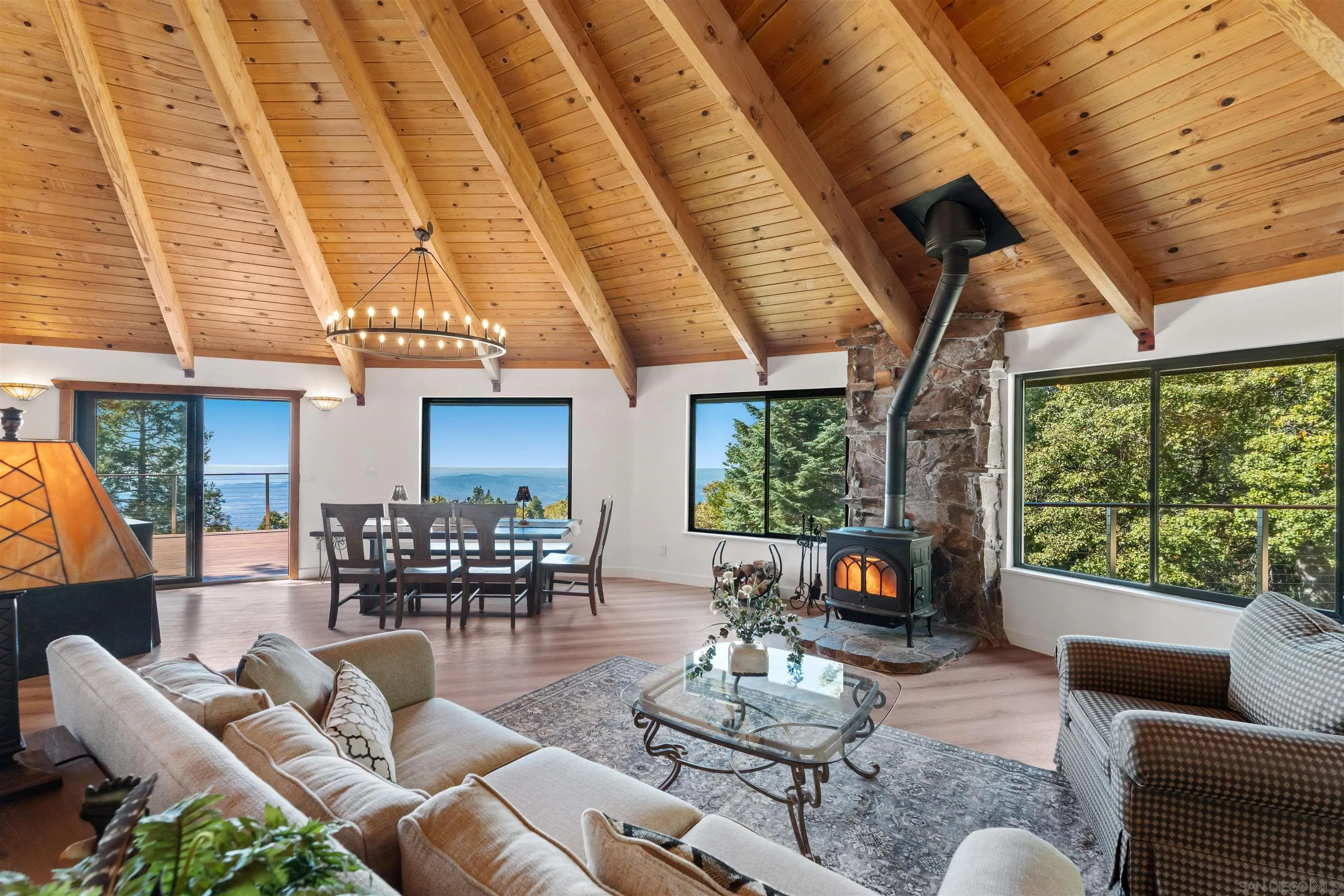 3413 Fern Meadow Road Palomar Mountain, CA 92060 - Photo 10 of 38 a living room with furniture and a large window