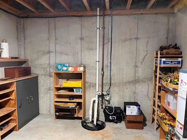 a room with storage and utility