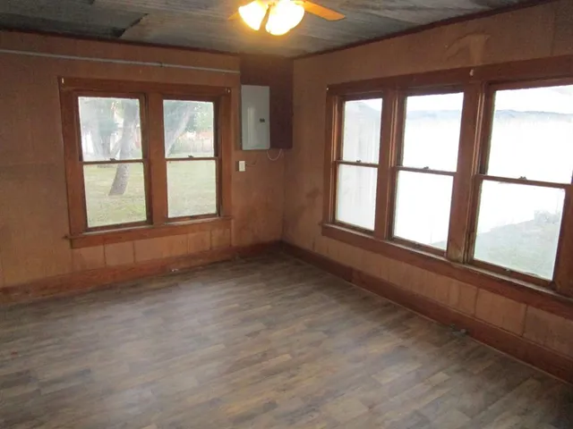 an empty room with a window