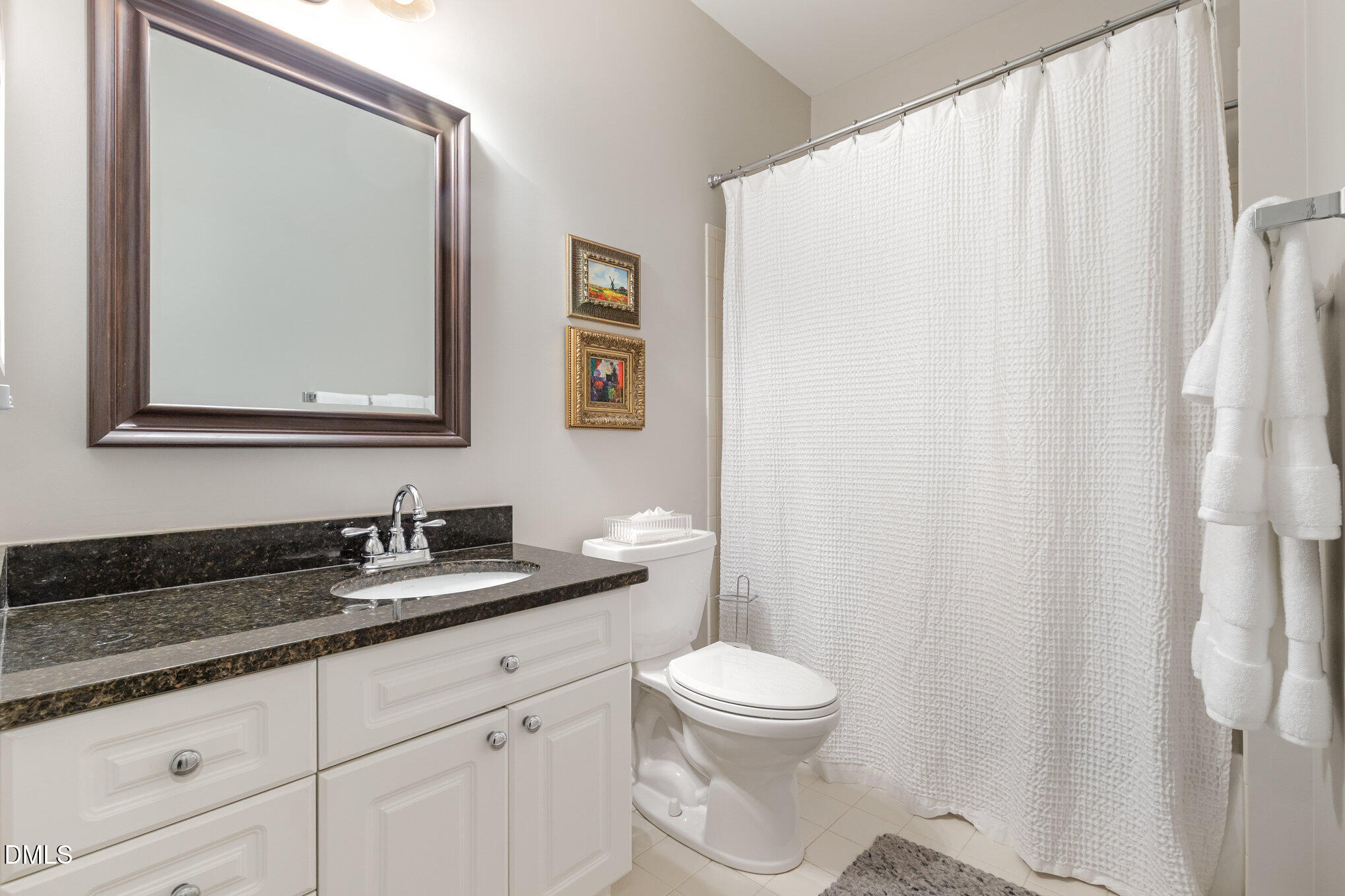 3121 Hemlock Forest Circle, Unit 203 Raleigh, NC 27612 - Photo 23 of 33 a bathroom with a toilet a sink and a mirror