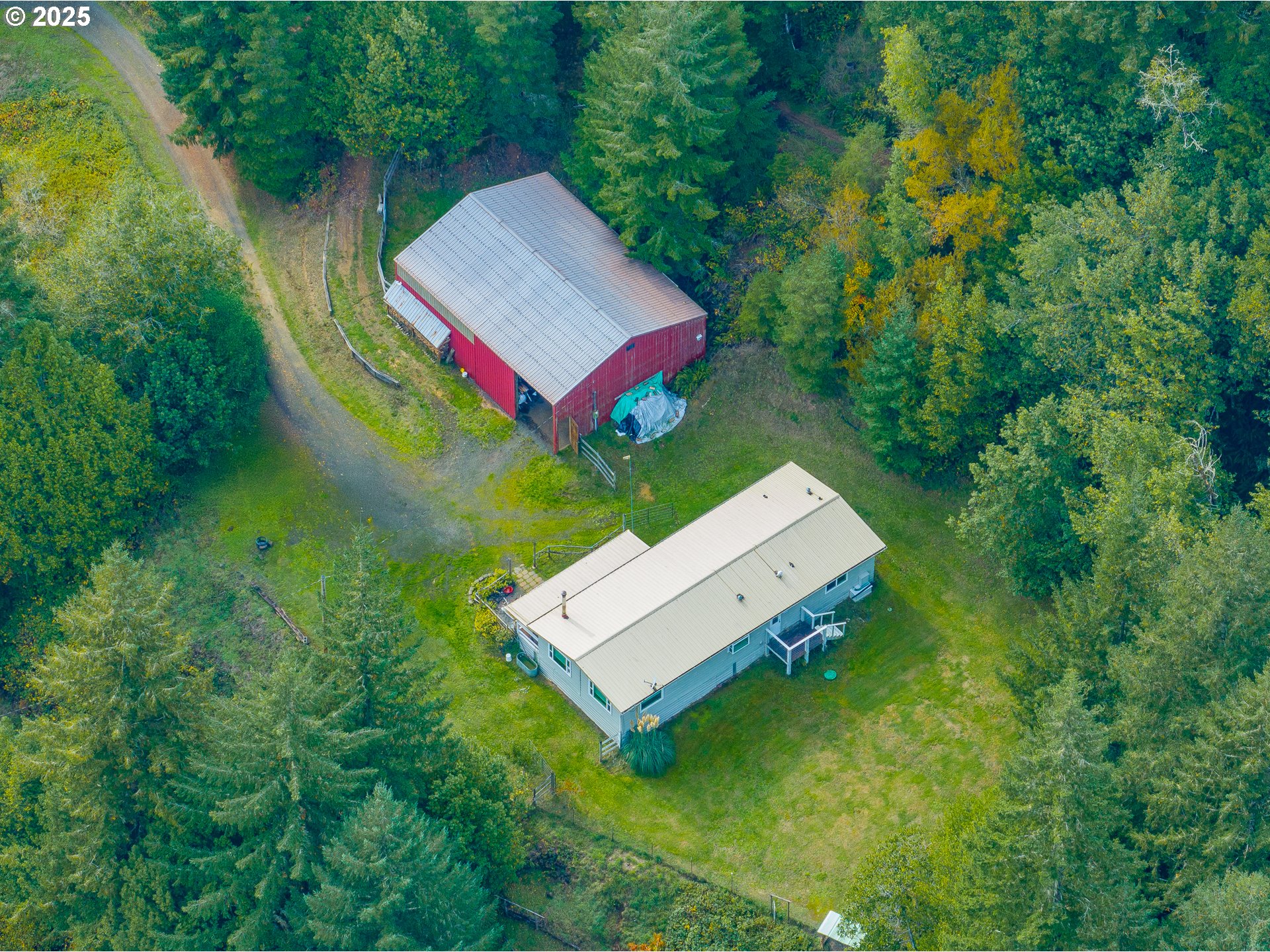 98785 Sitkum Lane Myrtle Point, OR 97458 - Photo 31 of 45 an aerial view of a house