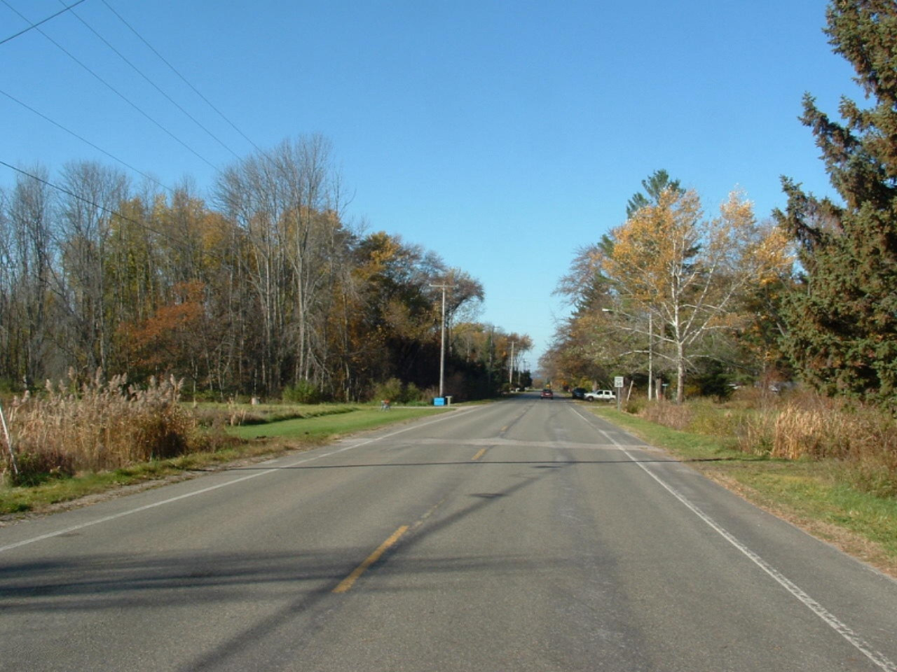 5802 8 Mile Road Onekama, MI 49675 - Photo 3 of 9 Looking East on 8 Mile Rd.