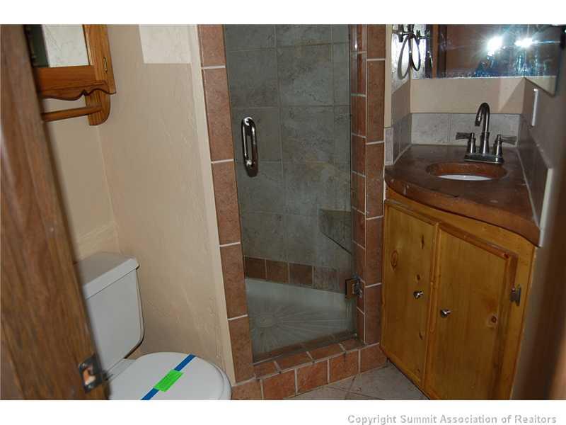 102 Salt Lick Circle, Unit 5 Silverthorne, CO 80498 - Photo 19 of 21 a bathroom with a sink and mirror