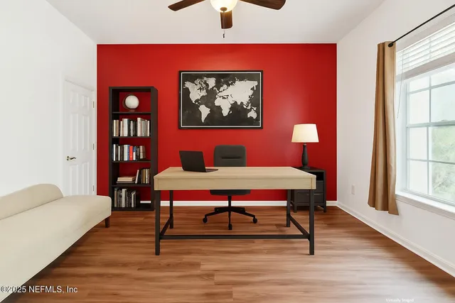 an aerial view of multiple house