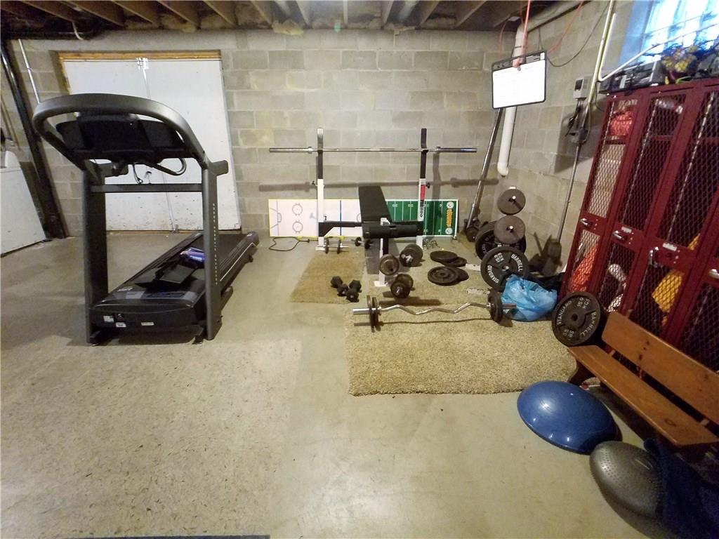 224 Stark Road Sarver, PA 16055 - Photo 22 of 25 Basement also has unfinished space where the space is used as a gym and sports center for kids.