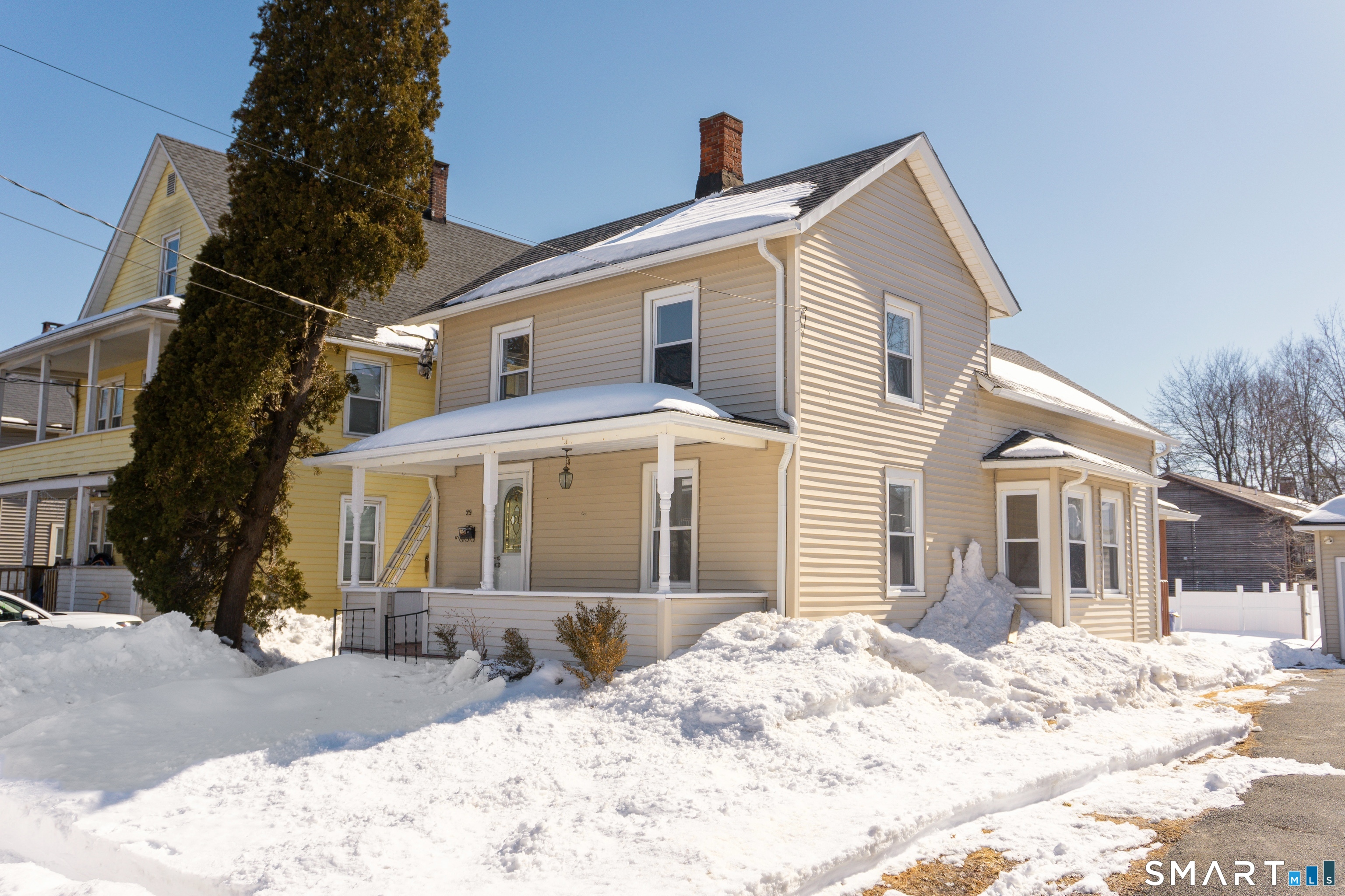 a front view of a house