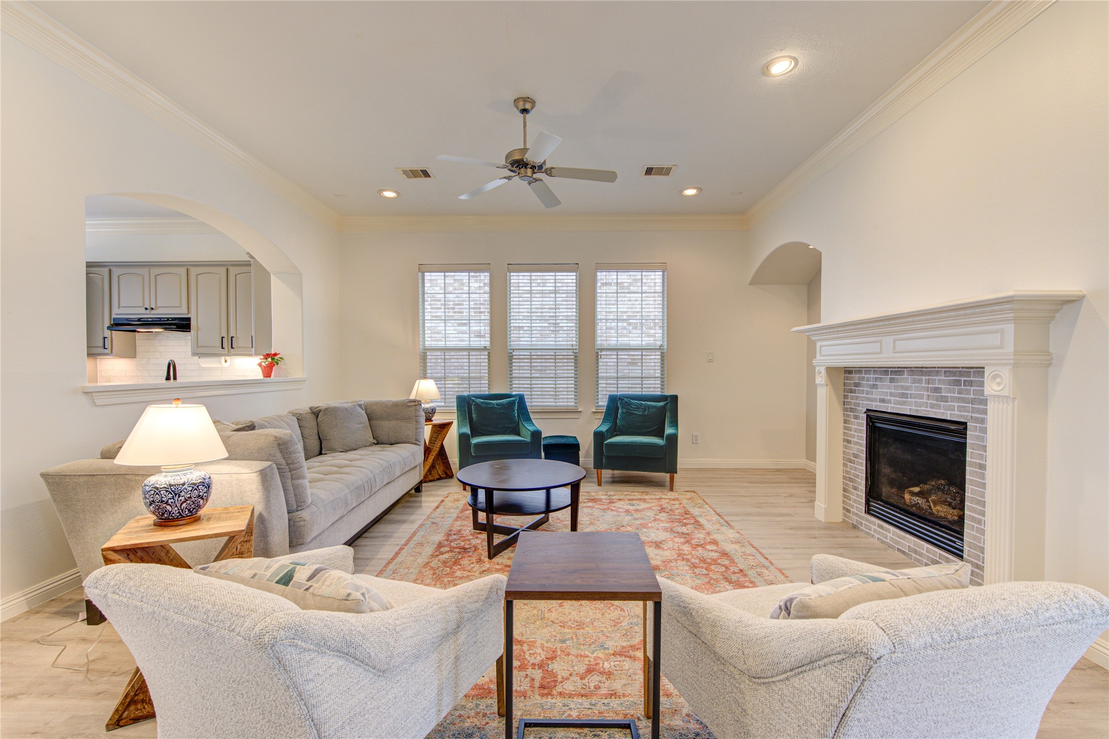 1131 Sopris Drive Houston, TX 77077 - Photo 7 of 35 a living room with furniture or fireplace and a open kitchen