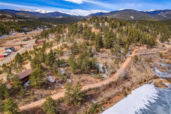 a view of lake and mountain