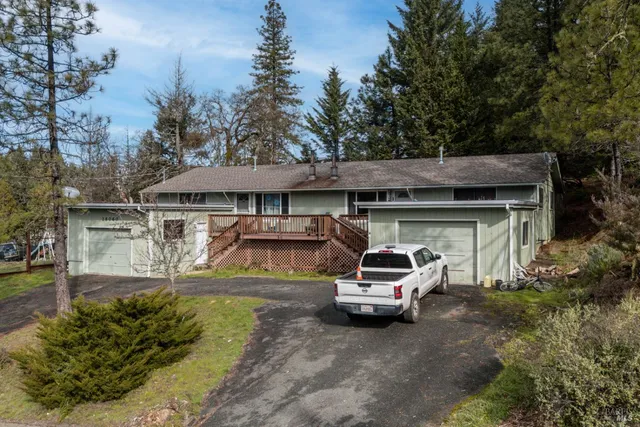 a house view with a garden space