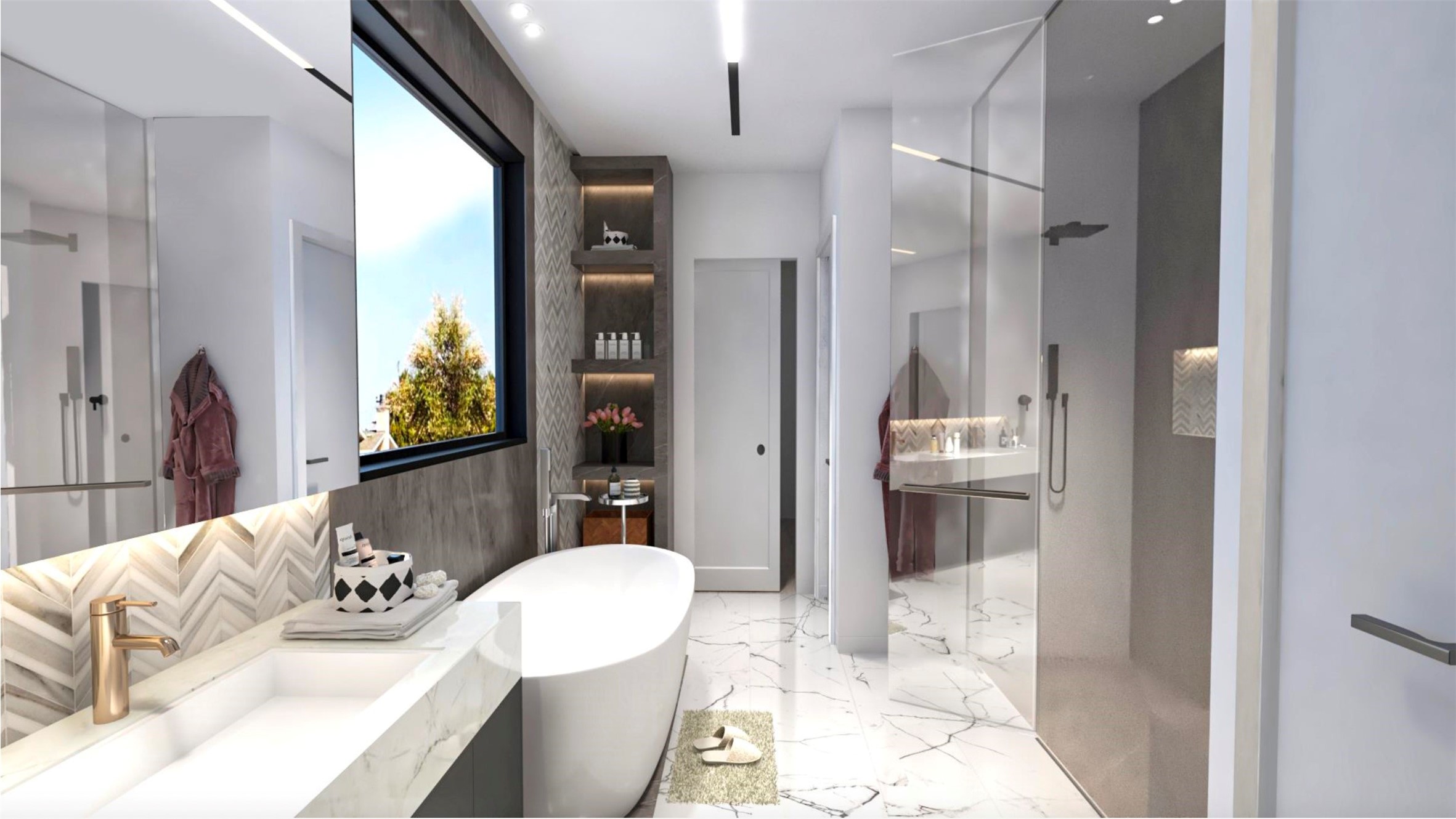 2310 West Main Street Houston, TX 77098 - Photo 13 of 34 a living room with furniture and a bathroom