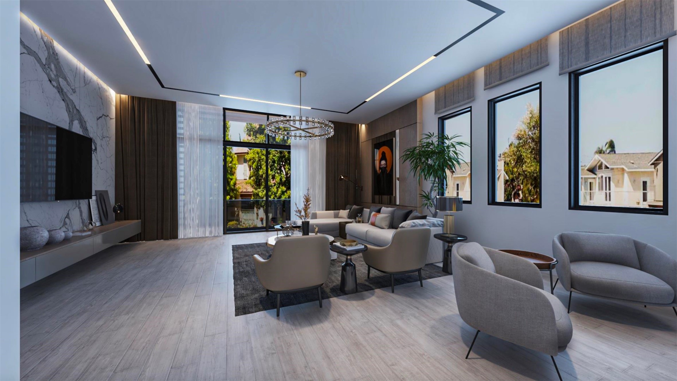 2310 West Main Street Houston, TX 77098 - Photo 10 of 34 a living room with furniture and large windows