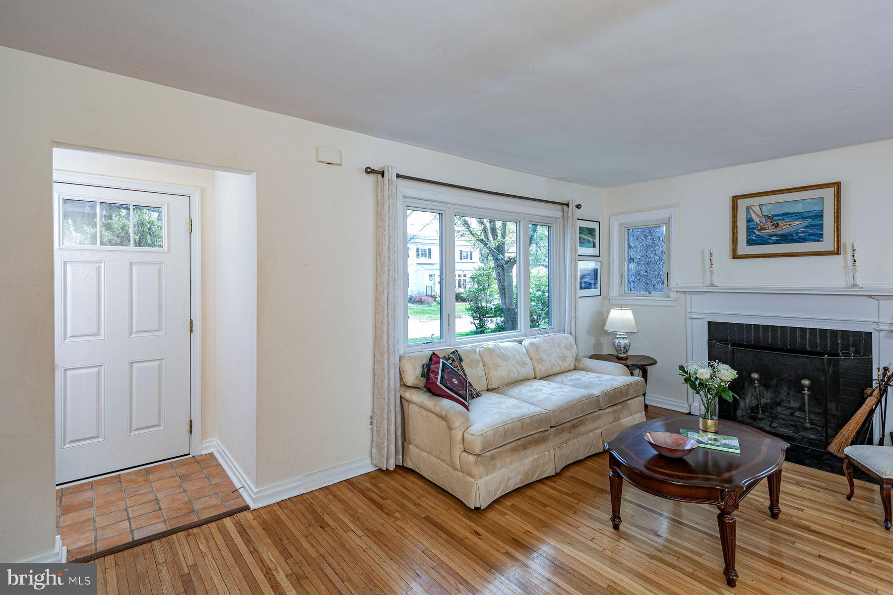 44 Southern Way Princeton, NJ 08540 - Photo 3 of 35 a living room with furniture and a fireplace