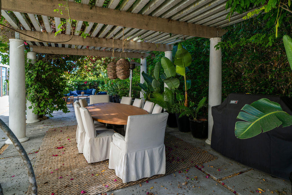 136 Middle Road Montecito, CA 93108 - Photo 31 of 35 Dining Pergola at Guest Apartment