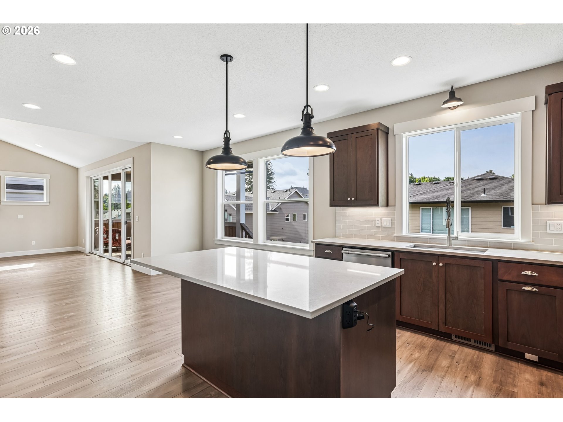 38320 Sequoia Street Sandy, OR 97055 - Photo 9 of 33 a kitchen with stainless steel appliances granite countertop a sink a oven a counter space and a center island